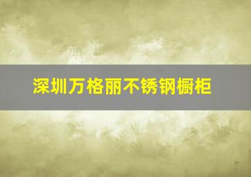 深圳万格丽不锈钢橱柜