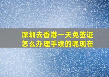 深圳去香港一天免签证怎么办理手续的呢现在