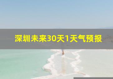 深圳未来30天1天气预报