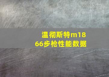 温彻斯特m1866步枪性能数据