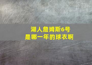 湖人詹姆斯6号是哪一年的球衣啊