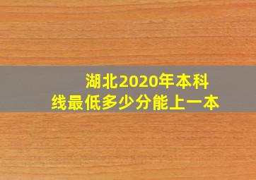 湖北2020年本科线最低多少分能上一本