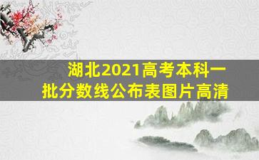 湖北2021高考本科一批分数线公布表图片高清