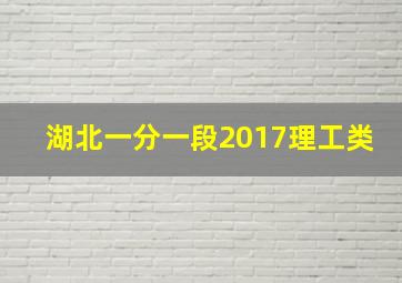 湖北一分一段2017理工类