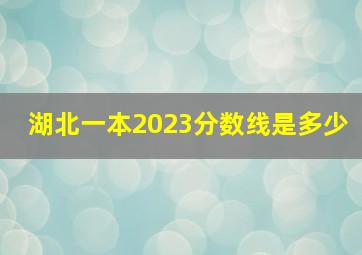 湖北一本2023分数线是多少