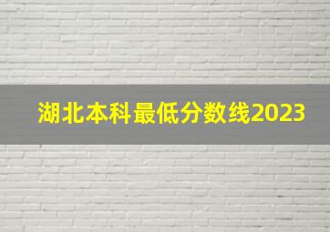 湖北本科最低分数线2023