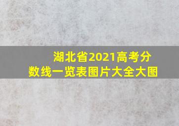 湖北省2021高考分数线一览表图片大全大图