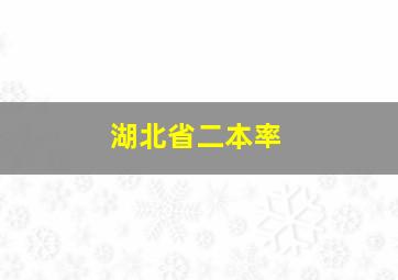 湖北省二本率