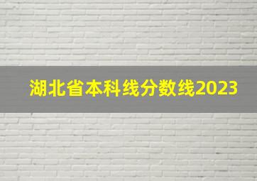 湖北省本科线分数线2023