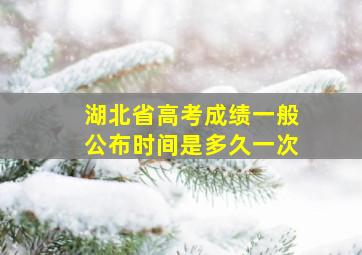 湖北省高考成绩一般公布时间是多久一次