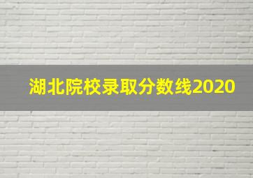 湖北院校录取分数线2020