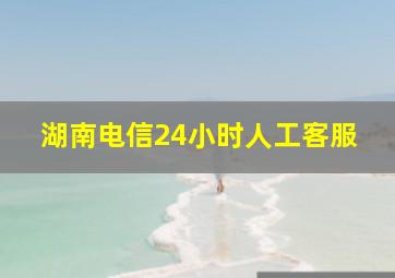 湖南电信24小时人工客服