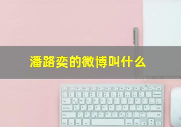 潘路奕的微博叫什么