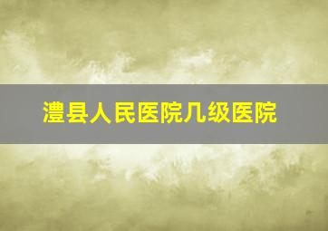 澧县人民医院几级医院