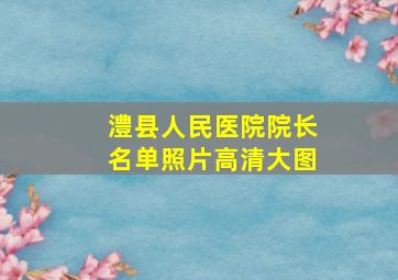 澧县人民医院院长名单照片高清大图