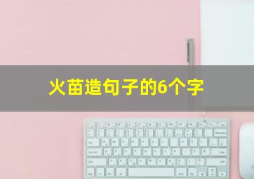 火苗造句子的6个字