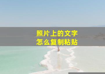 照片上的文字怎么复制粘贴