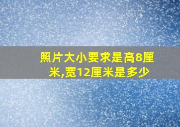 照片大小要求是高8厘米,宽12厘米是多少