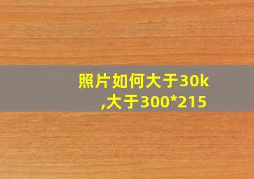 照片如何大于30k,大于300*215