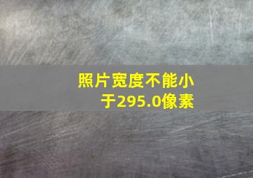 照片宽度不能小于295.0像素