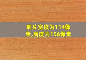 照片宽度为114像素,高度为156像素