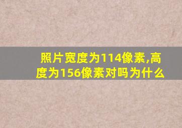 照片宽度为114像素,高度为156像素对吗为什么