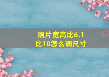 照片宽高比6.1比10怎么调尺寸