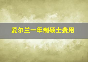 爱尔兰一年制硕士费用