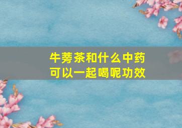 牛蒡茶和什么中药可以一起喝呢功效