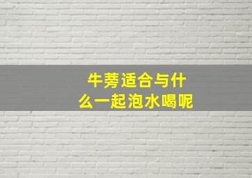 牛蒡适合与什么一起泡水喝呢