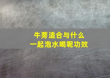 牛蒡适合与什么一起泡水喝呢功效