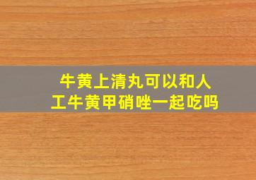 牛黄上清丸可以和人工牛黄甲硝唑一起吃吗