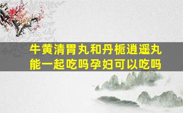 牛黄清胃丸和丹栀逍遥丸能一起吃吗孕妇可以吃吗