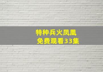 特种兵火凤凰免费观看33集