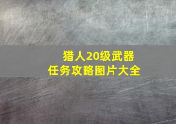 猎人20级武器任务攻略图片大全