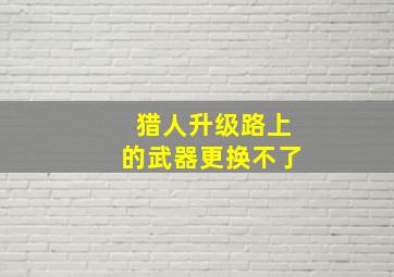 猎人升级路上的武器更换不了