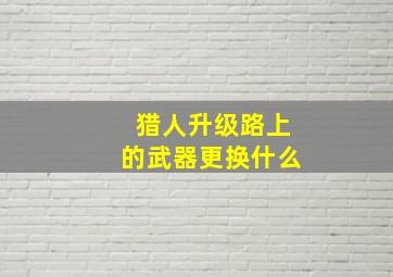 猎人升级路上的武器更换什么