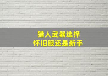 猎人武器选择怀旧服还是新手