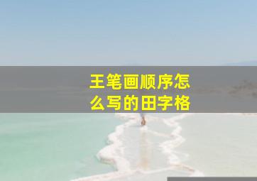 王笔画顺序怎么写的田字格