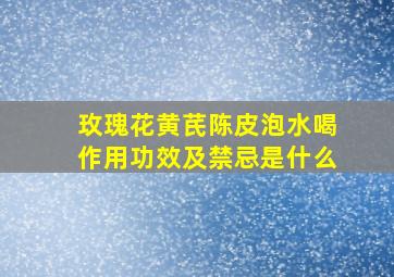 玫瑰花黄芪陈皮泡水喝作用功效及禁忌是什么