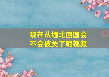 现在从缅北回国会不会被关了呢视频