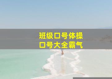 班级口号体操口号大全霸气