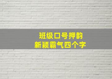 班级口号押韵新颖霸气四个字