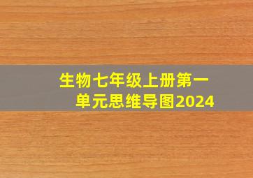 生物七年级上册第一单元思维导图2024