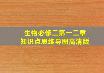 生物必修二第一二章知识点思维导图高清版