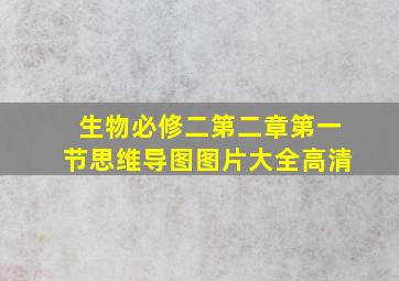 生物必修二第二章第一节思维导图图片大全高清