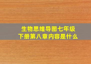 生物思维导图七年级下册第八章内容是什么