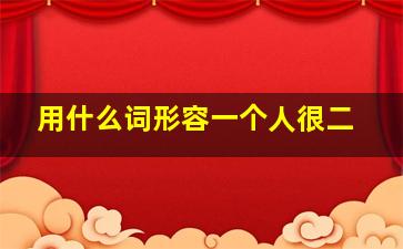 用什么词形容一个人很二