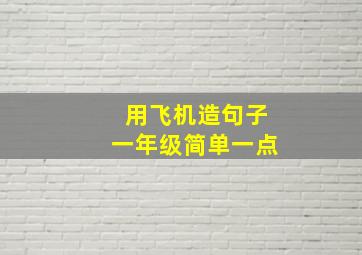 用飞机造句子一年级简单一点