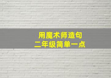 用魔术师造句二年级简单一点